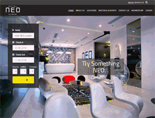 Tablet Screenshot of neohotels.com